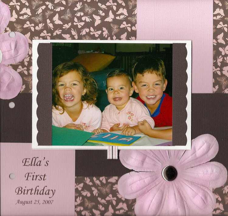 Ella&#039;s Book--First Birthday (right side)