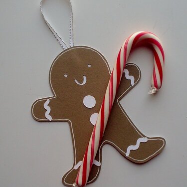 Gingerbread Candy Cane Holder/Ornament