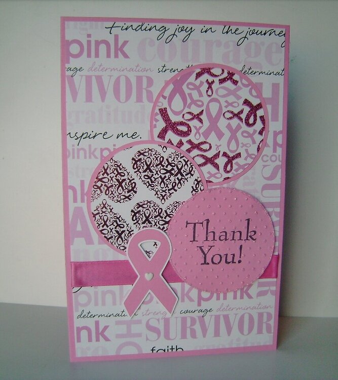 Breast Cancer Awareness Thank You card