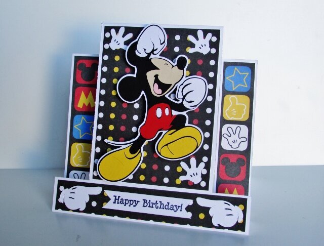 Mickey Mouse (center step) Birthday card