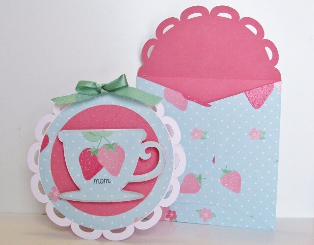 Mother&#039;s Day Tea Cup Card and Envelop