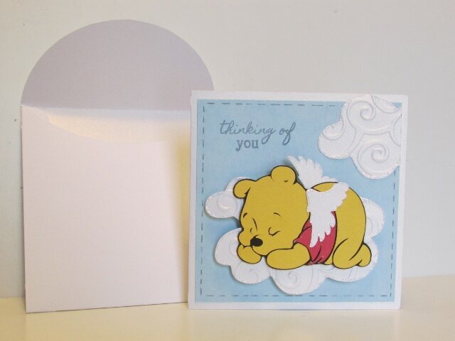 Thinking of You - Pooh Angel card (and envelop)