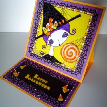 Candy Witch Halloween card