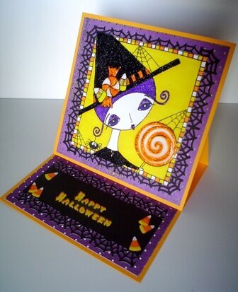 Candy Witch Halloween card