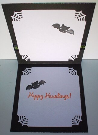 Cricutless Halloween card (inside)