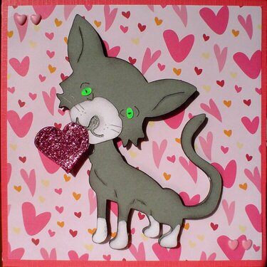 Grey Kitty Valentine