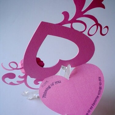 Mother&#039;s Day Heart Shape card (opened)