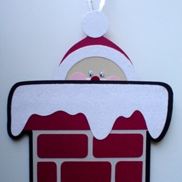 Santa in a Chimney Pocket card + a BONUS