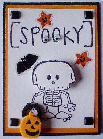 Spooky Skeleton ATC