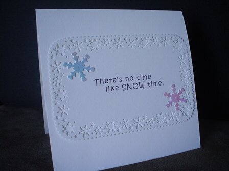 There&#039;s no time like SNOW time card (inside)