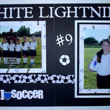 My 1st 2 page Layout - White Lightning Soccer layout