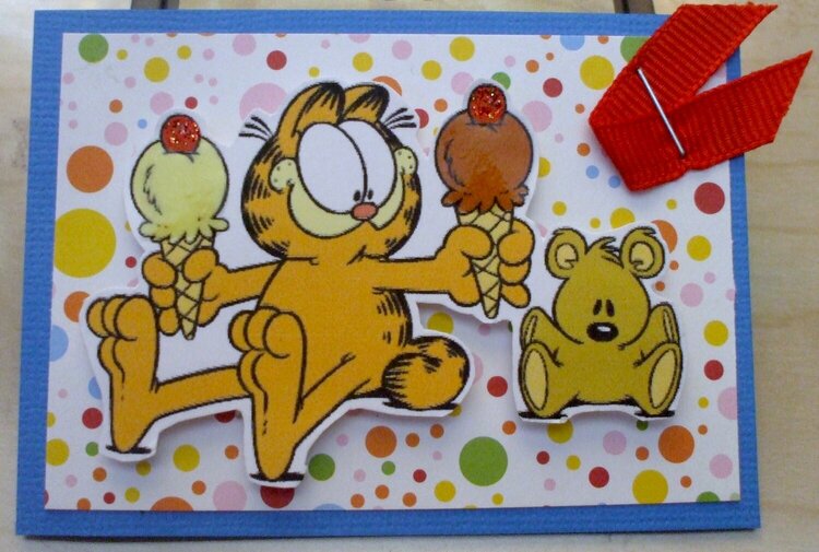 *BeckyS* Cartoon ATC ~ Garfield