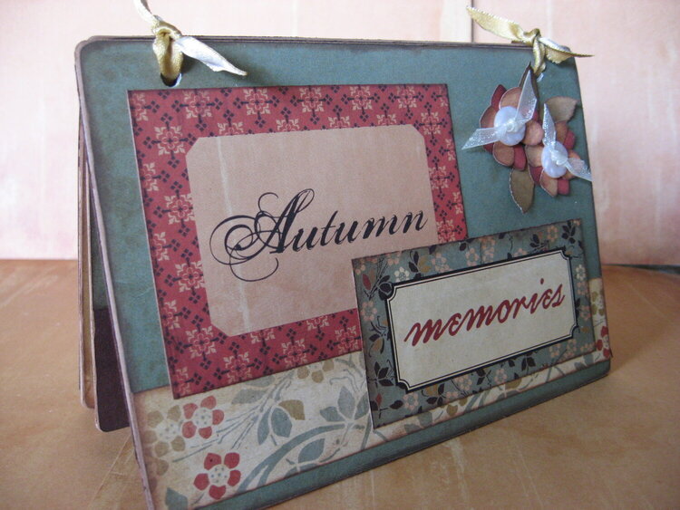 Autumn Lacing Card book