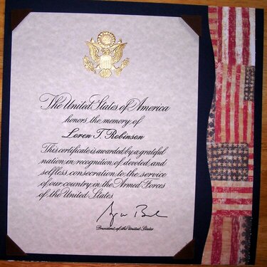 Certificate in Honor of Fil