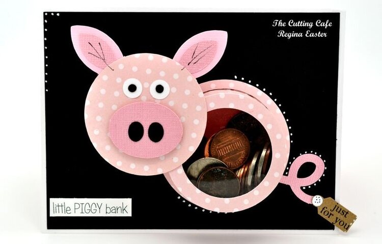 pig treat cup card