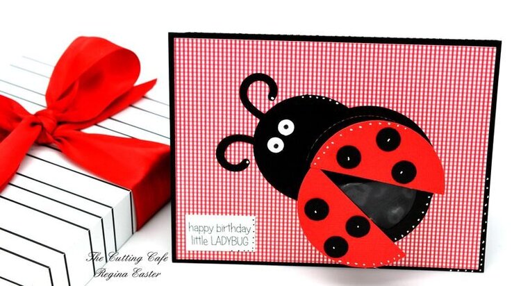 ladybug treat cup card