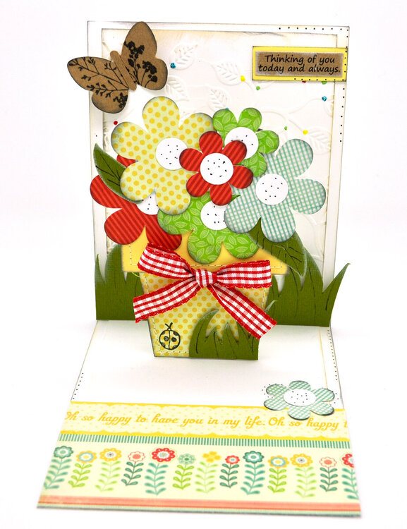 flower pop up card