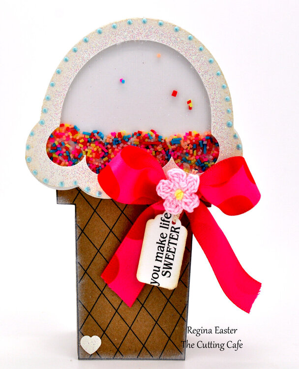 ice cream cone shaped shaker card