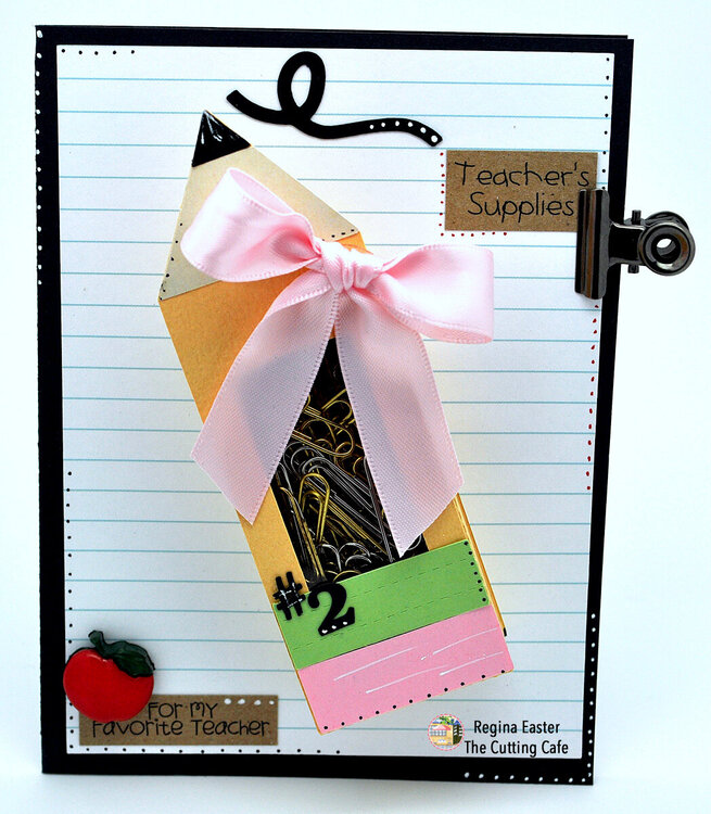 pencil treat cup card