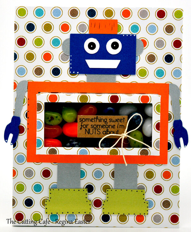 robot treat cup card