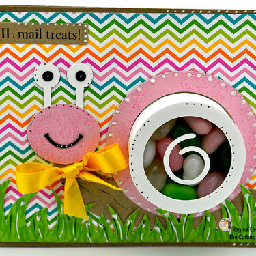 snail treat cup card