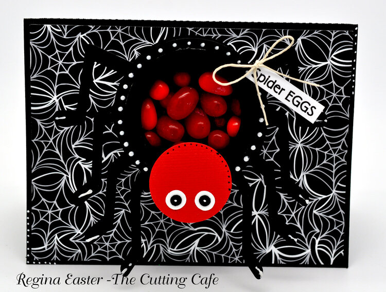 spider treat cup card