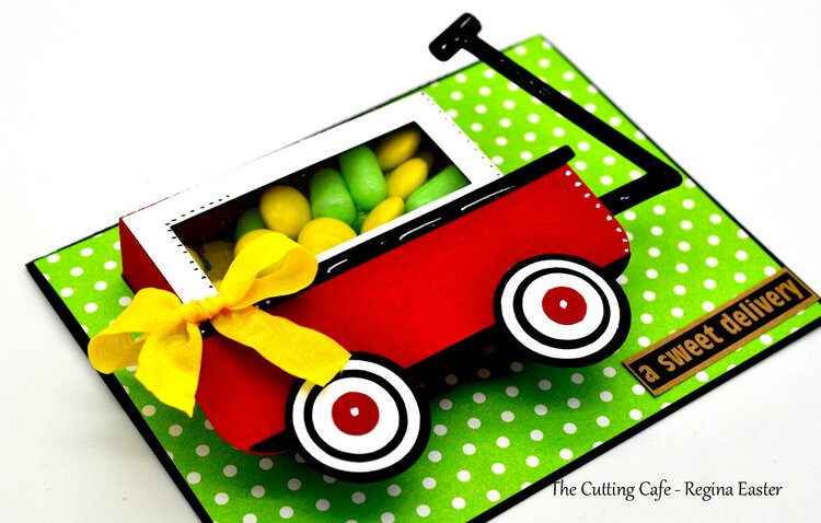 wagon treat cup card
