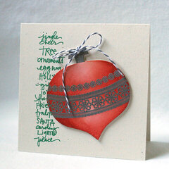 Stamped Ornament Christmas Card