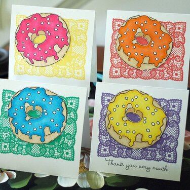 Donuts and Doilies Card Set