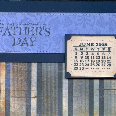 WSW - Calendar &amp; Date Stamp Challenge  Father&#039;s Day card