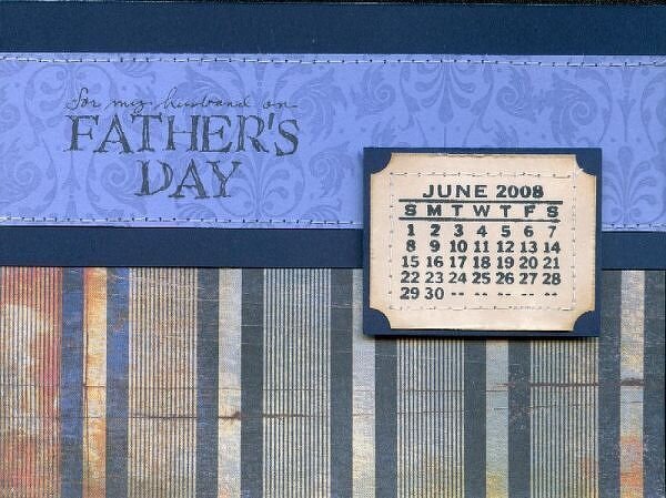 WSW - Calendar &amp; Date Stamp Challenge  Father&#039;s Day card