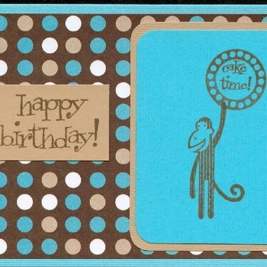 Happy Birthday  - Cake Eating Monkey