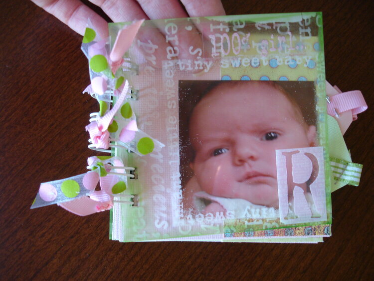 New Baby Mini Book with transparency cover