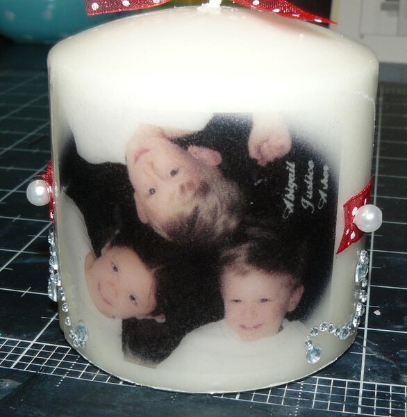 Picture candle for a friend