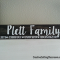 Family wooden painted sign