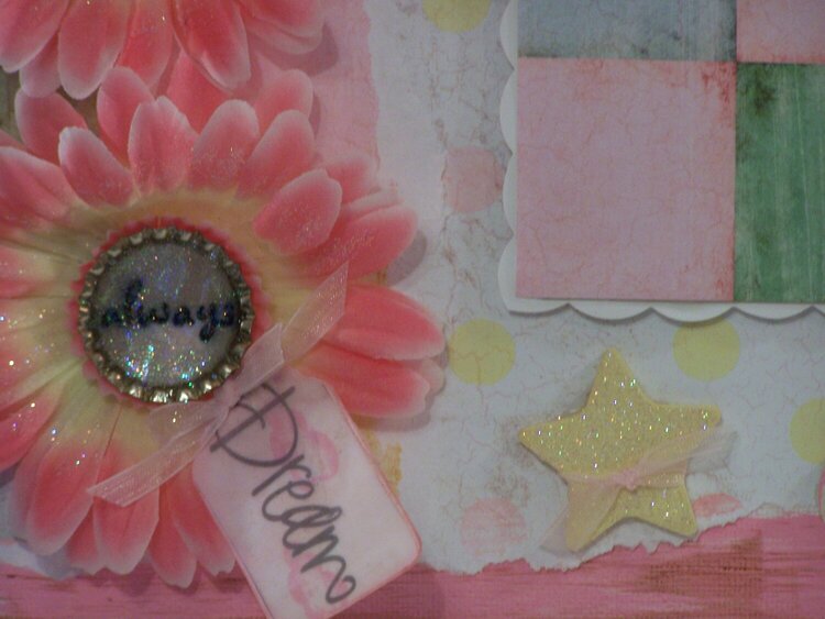 Altered Canvas Baby Room Decor - Close up