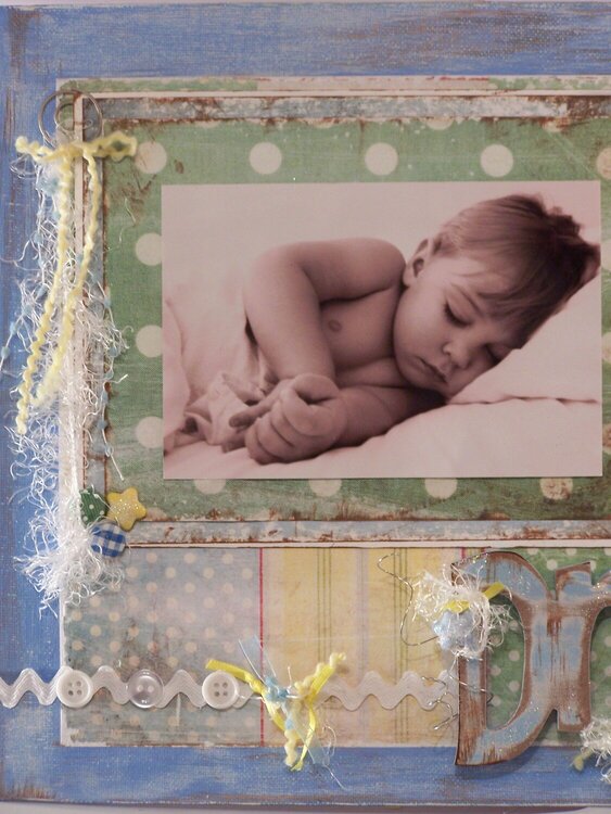 Altered Canvas - Nursery Decor - close up