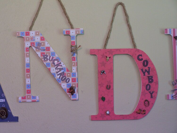 Altered Wooden Letters
