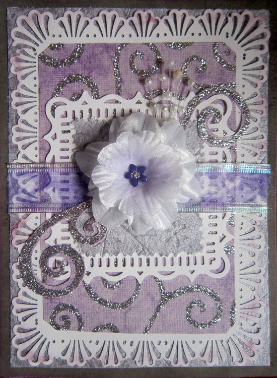 3D Card - Purple/White