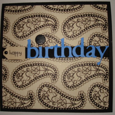 Black and Blue Birthday Card