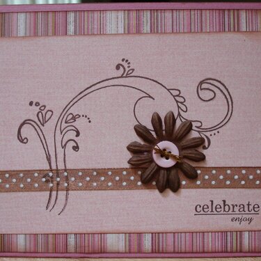 Pink and Brown Retirement Card