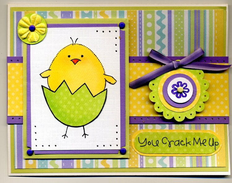Yellow and Purple Easter Card
