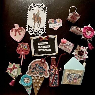 A little bit of scrap cards and Embellishments! Lol  