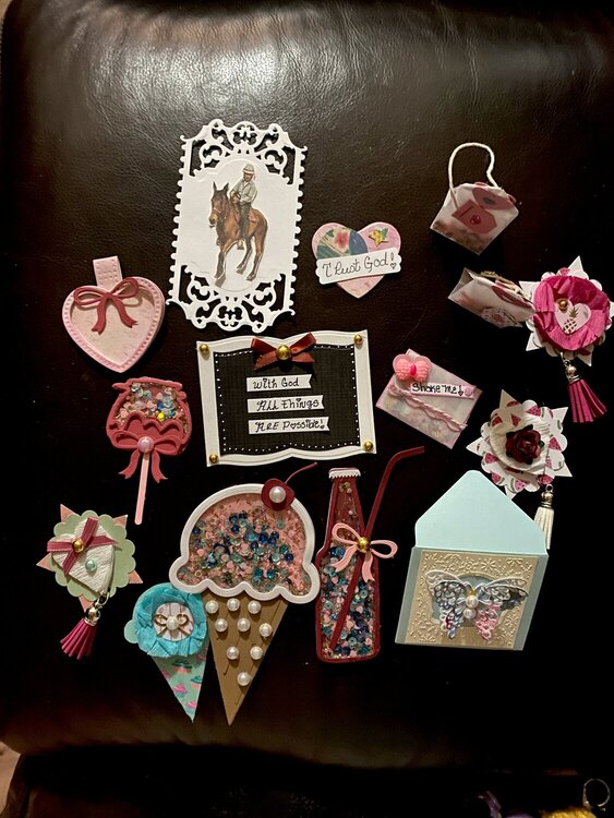 A little bit of scrap cards and Embellishments! Lol  