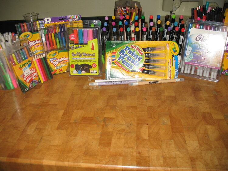 some of my markers, Glaze &amp; Gell pens