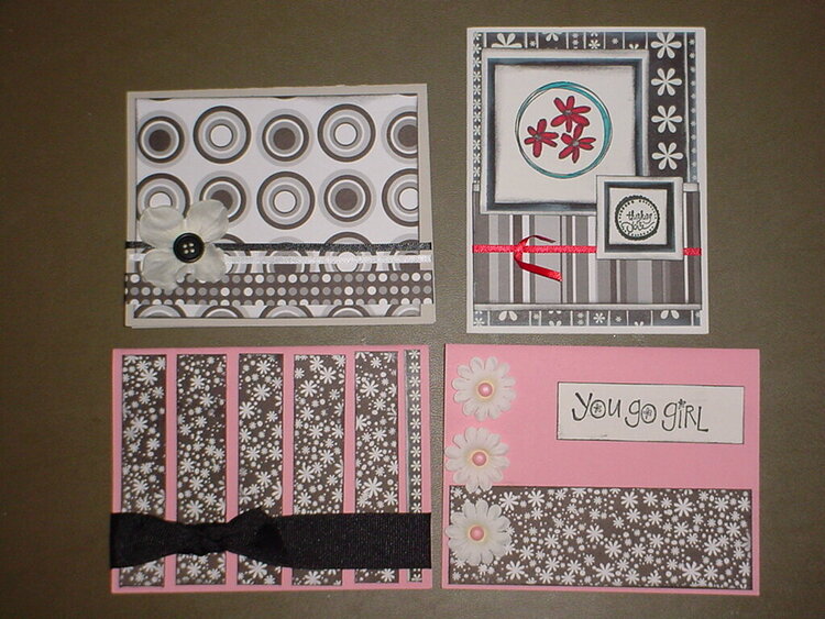 B/W Cards from Scraps