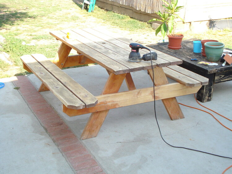 Picnic Table before