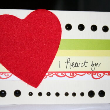 I Heart You card