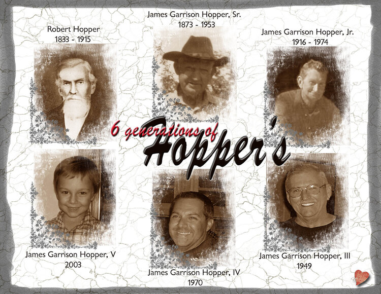 6 generations of Hoppers