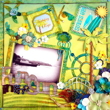 Fun In The Sun Acrylic Layout